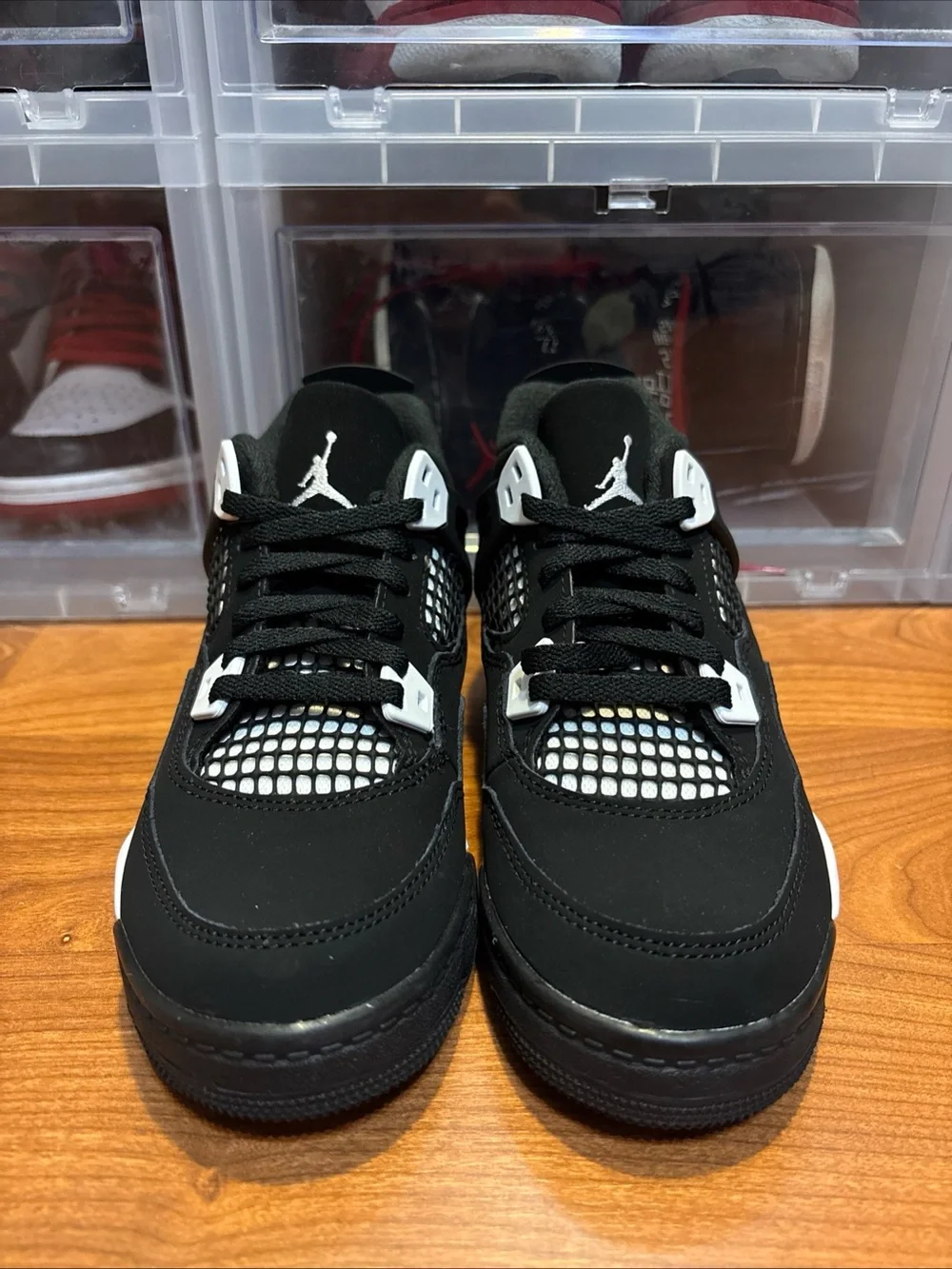 Air Jordan 4 PS White Thunder FV4537-001 Basketball Shoe Sz 2Y/3.5W NWOB B Grade